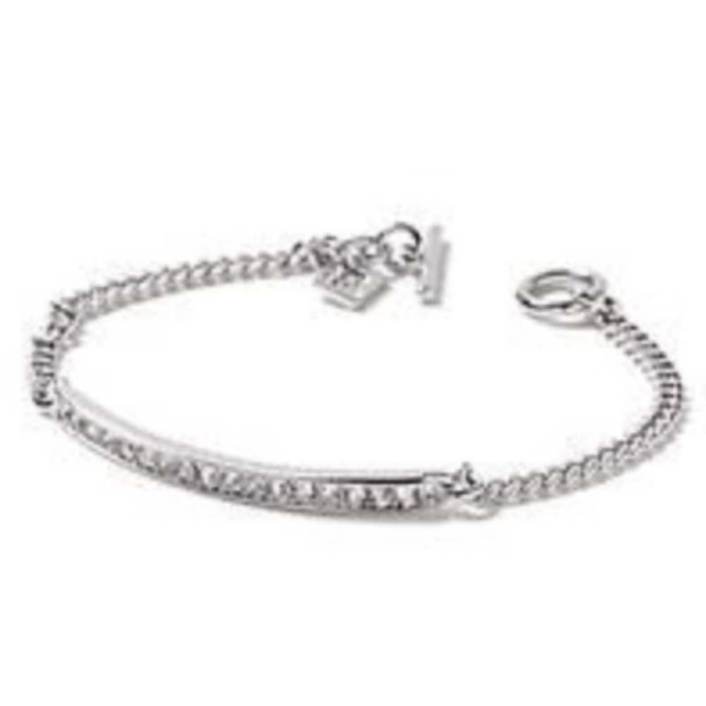 NWOT Banana Republic Silver Sparkle Bar Bracelet